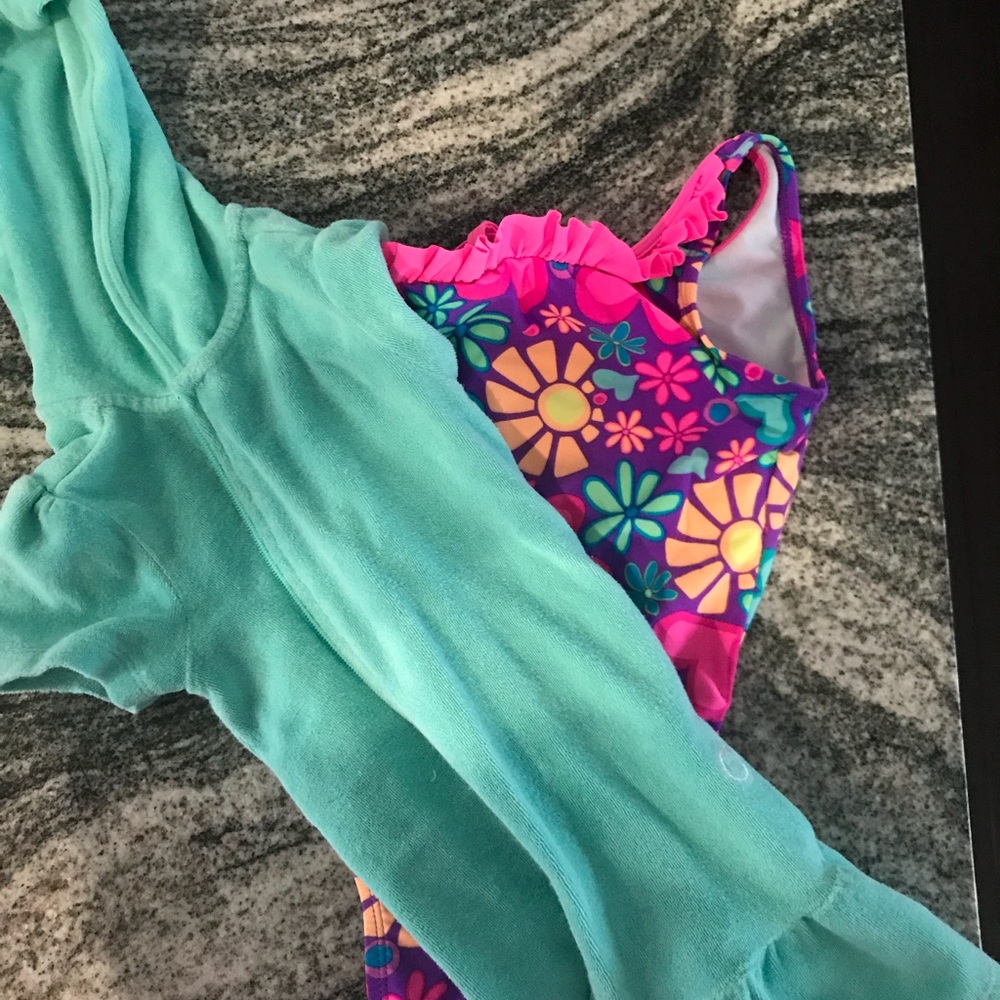 Girls swim suit and coverup